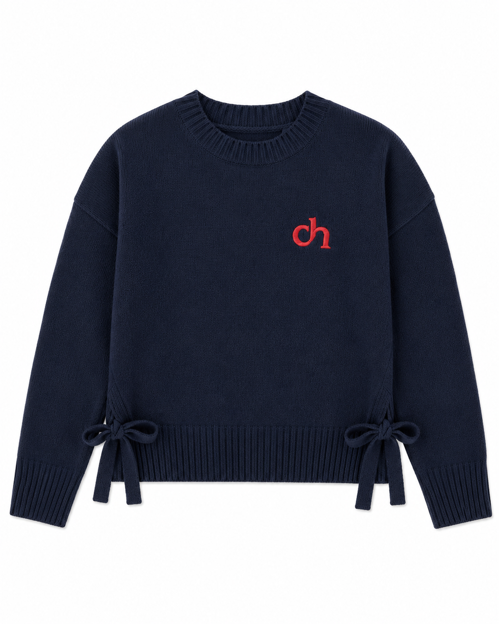 Navy CH Tie-back Sweater