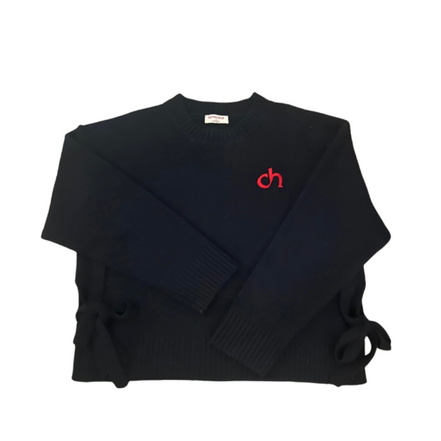 Bow Sweater Navy Red CH