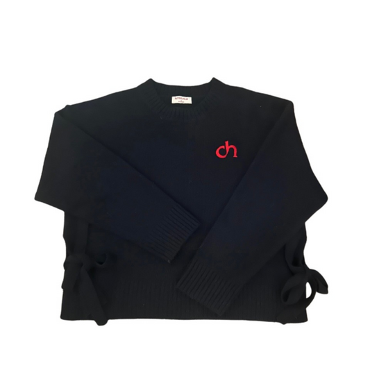 Bow Sweater Navy Red CH